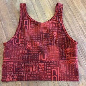 Lululemon Athletica Red Sleeveless Crop Top